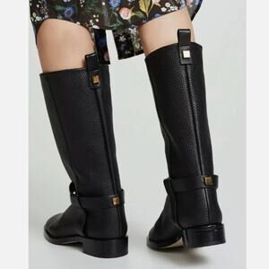 Stuart Weitzman Casey Pebbled Leather Riding Boots
